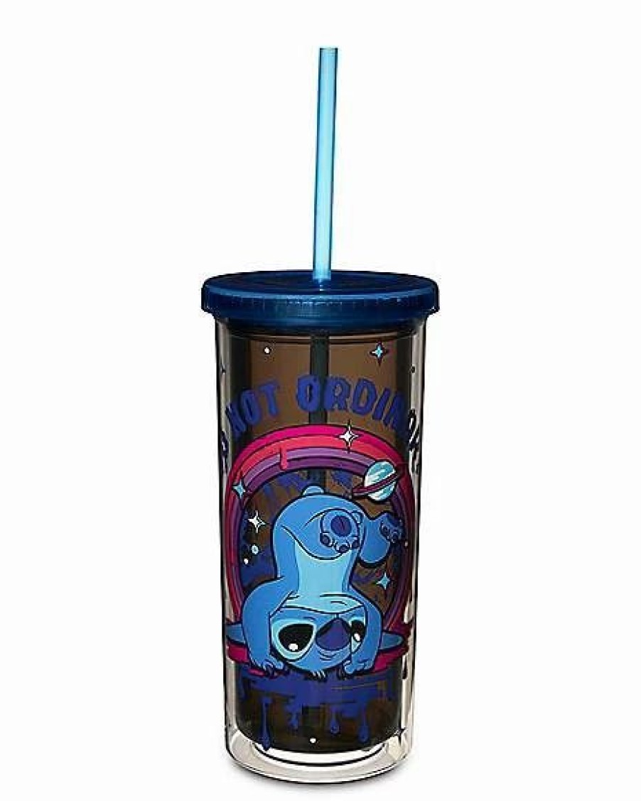 Movies * Hot Sale Not Ordinary Stitch Cup With Straw 20 Oz. Lilo & Stitch Black