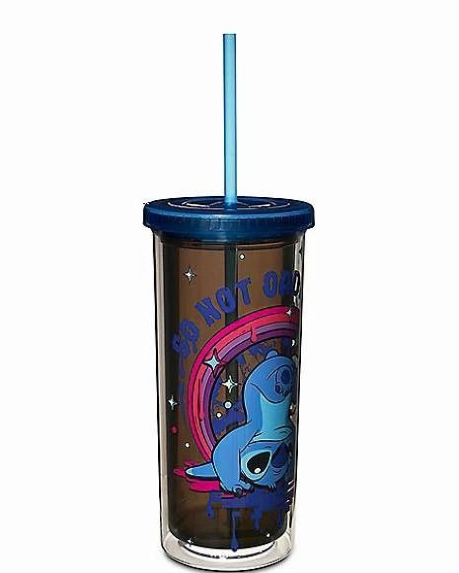 Movies * Hot Sale Not Ordinary Stitch Cup With Straw 20 Oz. Lilo & Stitch Black