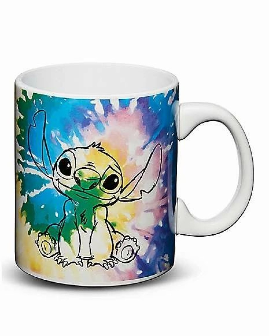 Movies * Brand New Tie Dye Stitch Mug 20 Oz. Lilo & Stitch Multi-Color