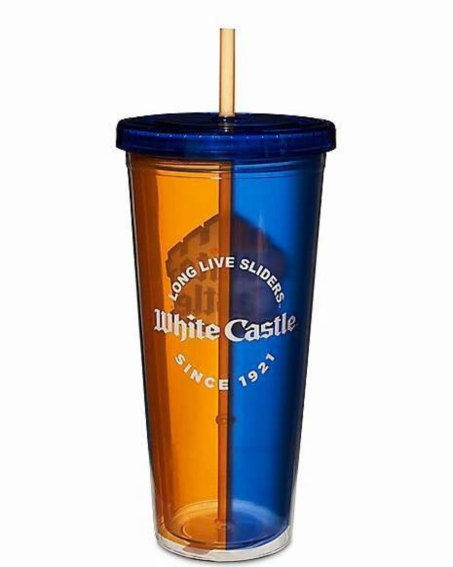 Plastic Drinkware * Wholesale Castle Cup With Straw 20 Oz. White