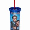 Plastic Drinkware * Cheapest Step Brothers Cup With Straw 20 Oz. Blue