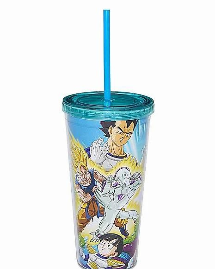 Anime * New Dragon Ball Z Cup With Straw 20 Oz. Blue