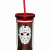 Halloween * Best Pirce Jason Voorhees Jersey Cup With Straw 20 Oz. Friday The 13Th