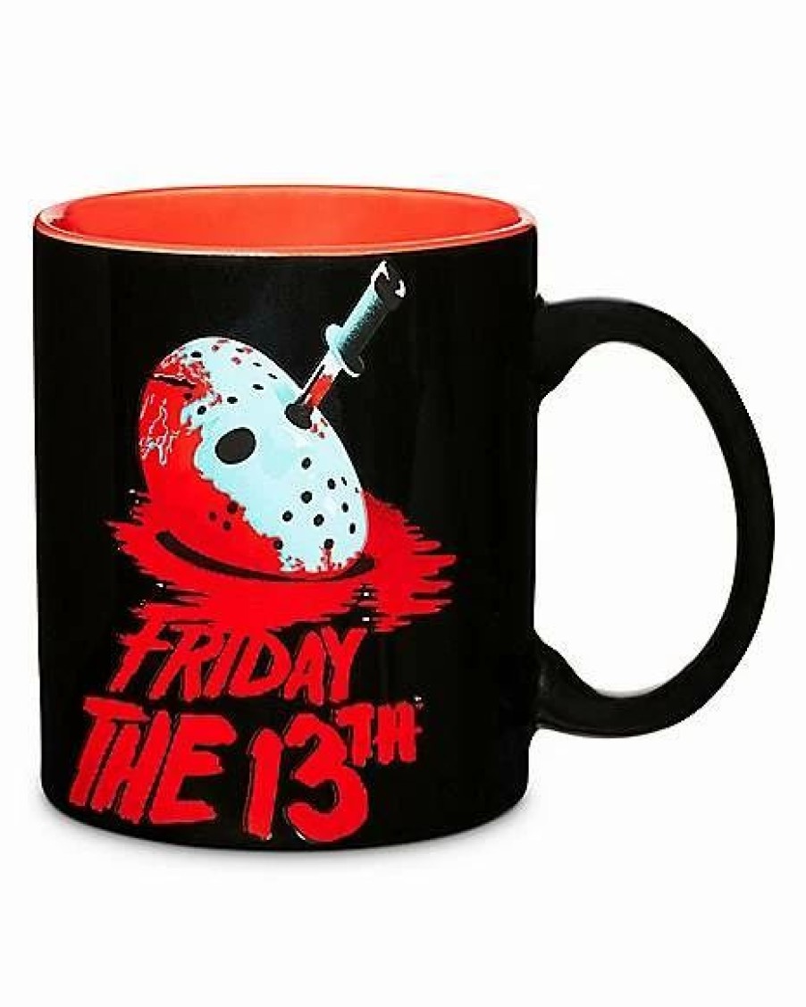 Movies * Cheap Jason Voorhees Mask And Machete Coffee Mug 20 Oz. Friday The 13Th Black