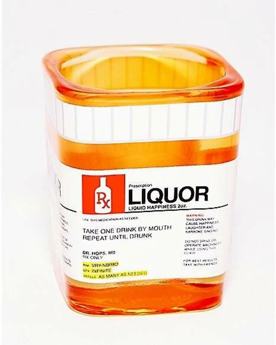 Shooters & Shot Glasses * Buy Square Medicine Bottle Shot Glass 2 Oz. Orange