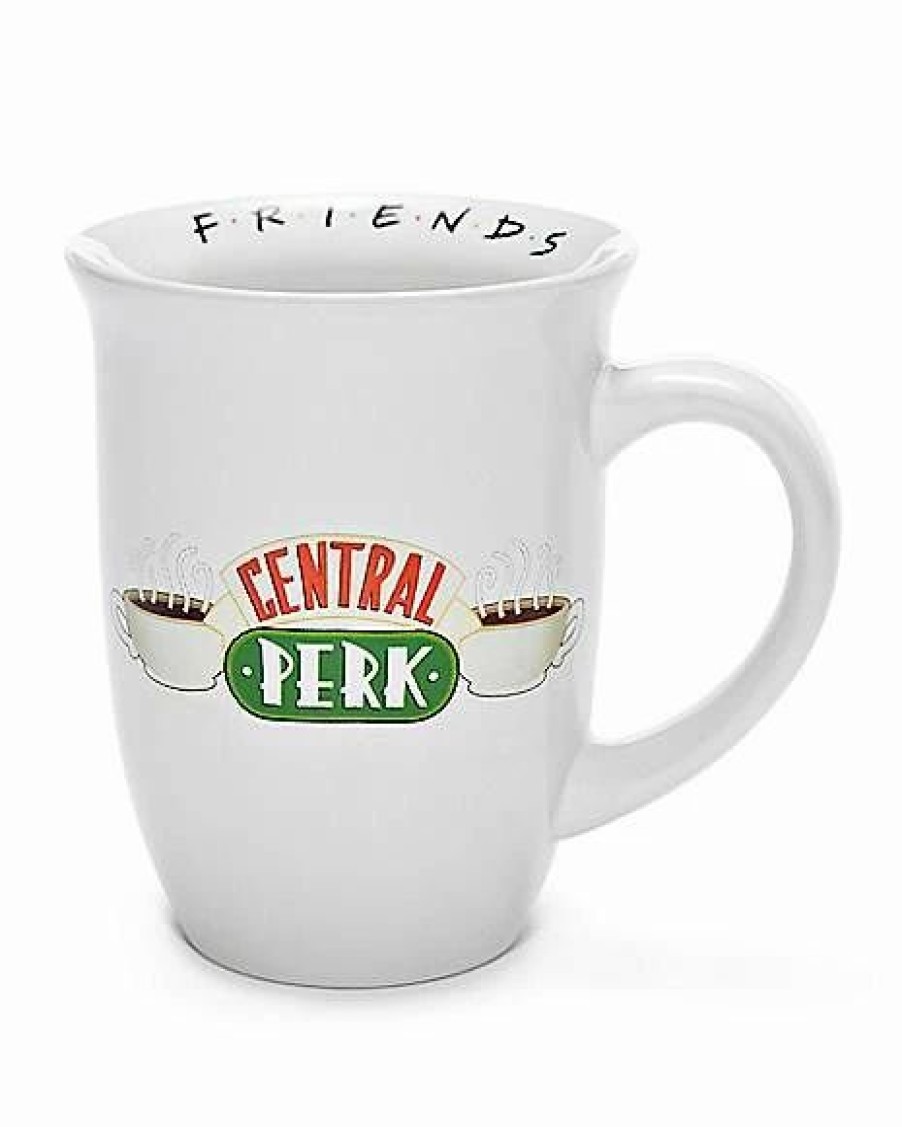 Television * Top 10 Wide Lip Central Perk Coffee Mug 16 Oz. Friends White