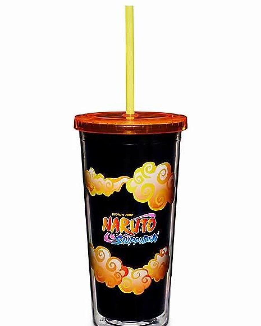 Anime * Budget Akatsuki Naruto Shippuden Cup With Straw 20 Oz. Black