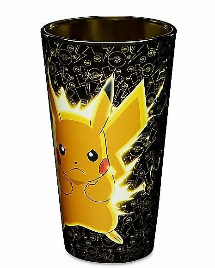 Anime * Outlet Pikachu Pint Glass 16 Oz. Pokemon Black