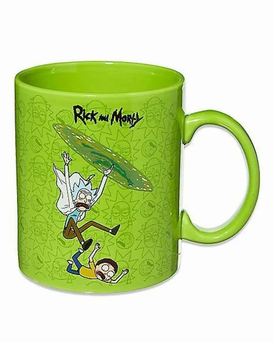 Television * Outlet Rick And Morty Portal Mug 20 Oz. Green