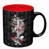 Halloween * Brand New Dead Inside Floral Skeleton Coffee Mug 20 Oz.