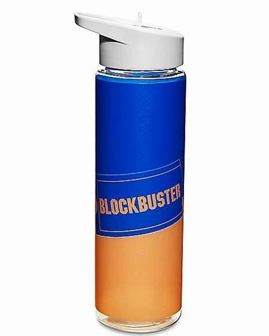 Plastic Drinkware * Discount Blockbuster Video Water Bottle With Straw 24 Oz. Blue