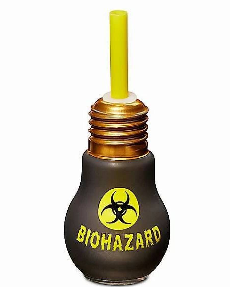 Shooters & Shot Glasses * Wholesale Light Bulb Biohazard Shot Glass 1.5 Oz. Multi-Color