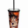 Anime * Wholesale Goku Cup With Straw 20 Oz. Dragon Ball Z Orange