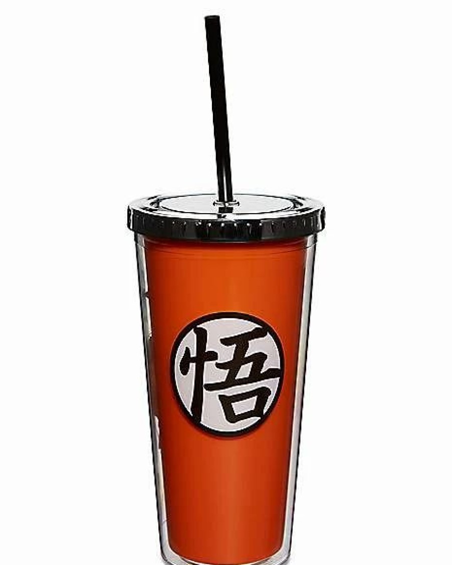 Anime * Wholesale Goku Cup With Straw 20 Oz. Dragon Ball Z Orange