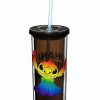 Movies * New Ohana Means Family Stitch Pride Cup With Straw 20 Oz. Lilo & Stitch Black