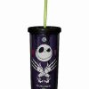 Movies * Cheapest King Jack Skellington Cup With Straw 20 Oz. The Nightmare Before Christmas Purple