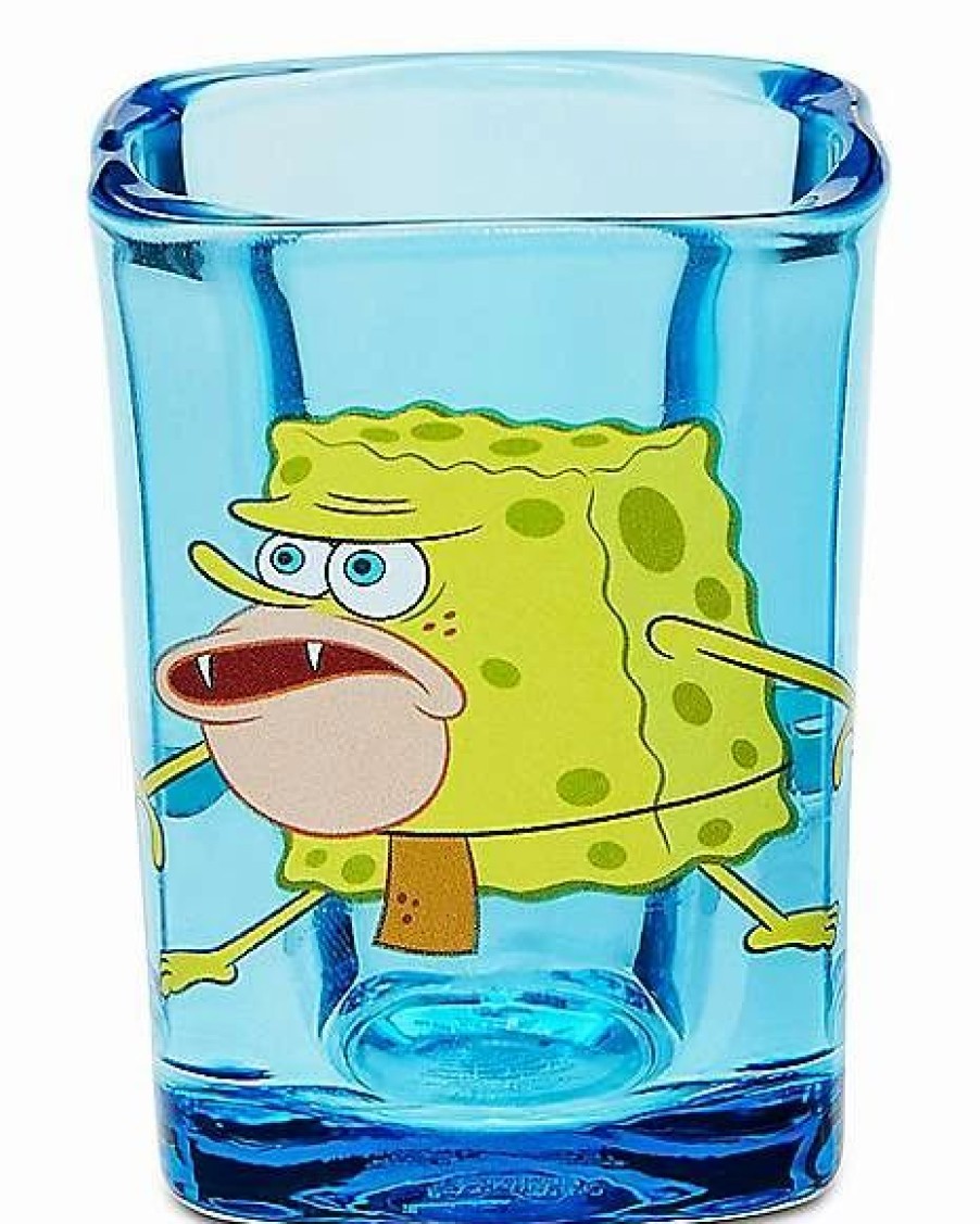 Christmas * Flash Sale Caveman Spongebob Squarepants Shot Glass 1.5 Oz. Blue