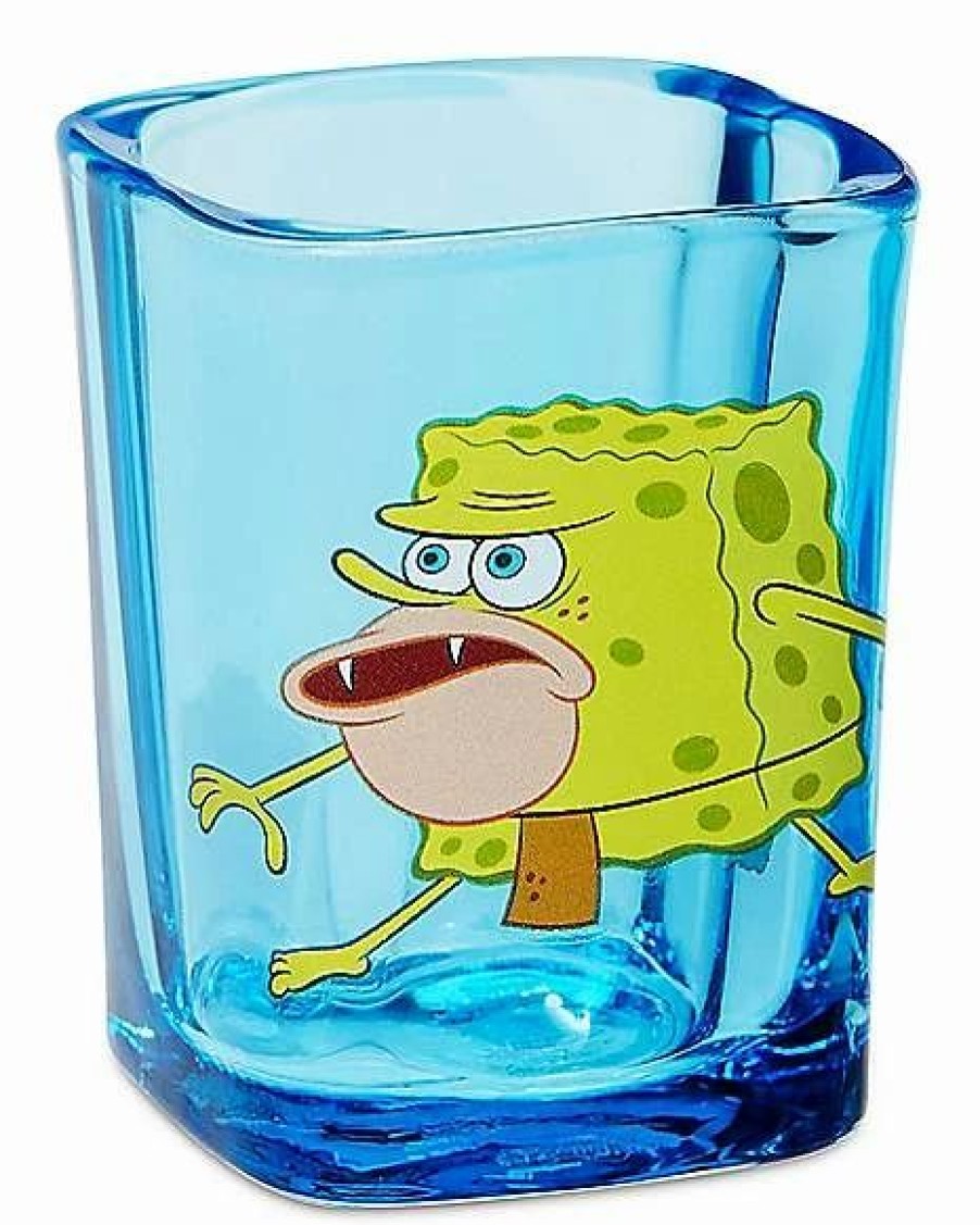 Christmas * Flash Sale Caveman Spongebob Squarepants Shot Glass 1.5 Oz. Blue