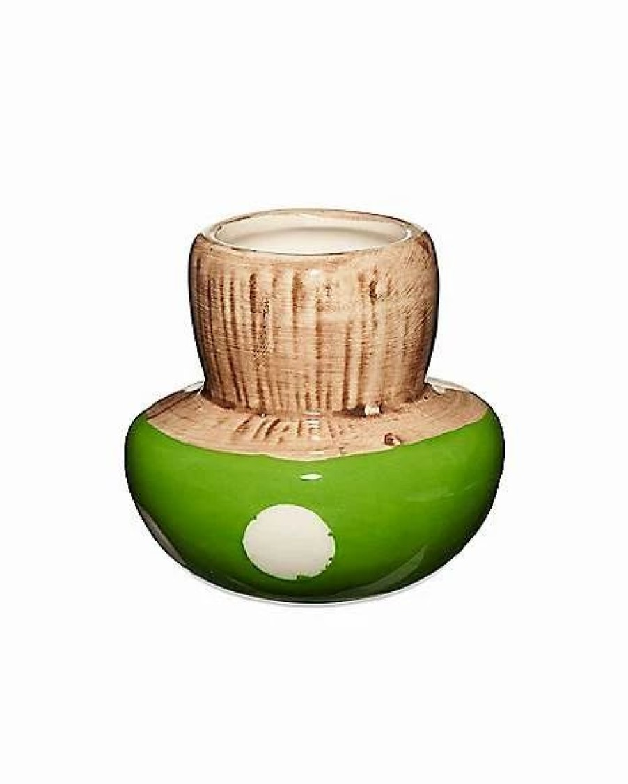 Shooters & Shot Glasses * Top 10 Mushroom Molded Shot Glass 2 Oz. Green