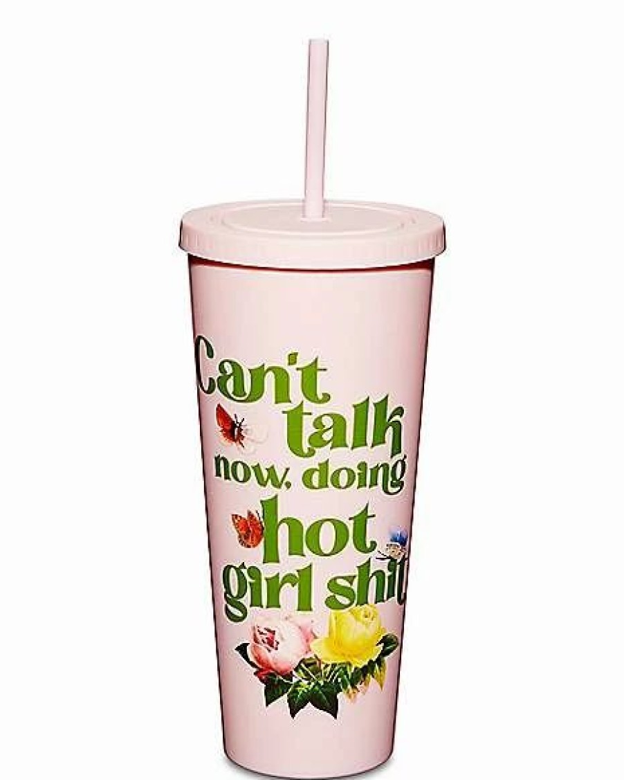 Plastic Drinkware * Best Pirce Hot Girl Shit Cup With Straw 20 Oz. Pink