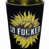 Shooters & Shot Glasses * Cheap So Fucked Sunflower Shot Glass 1.5 Oz. Black