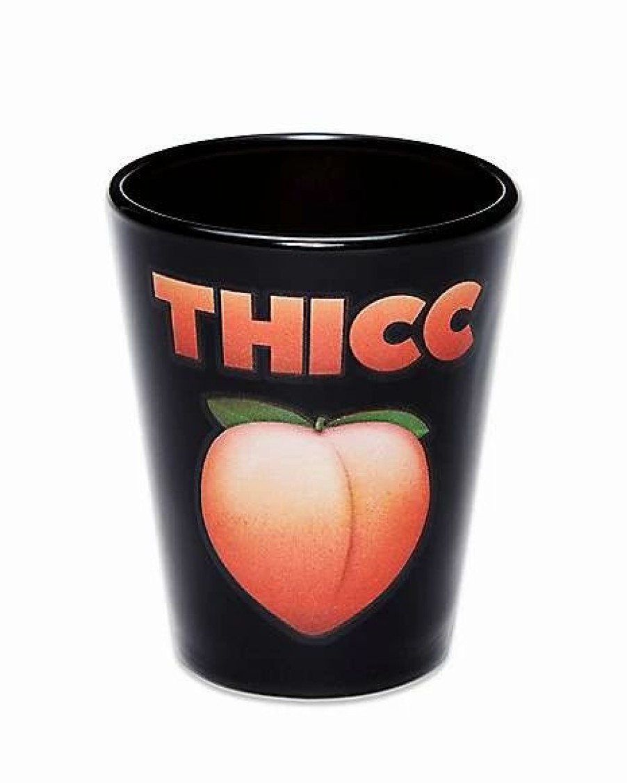 Shooters & Shot Glasses * Buy Thicc Peach Shot Glass 2 Oz. Black