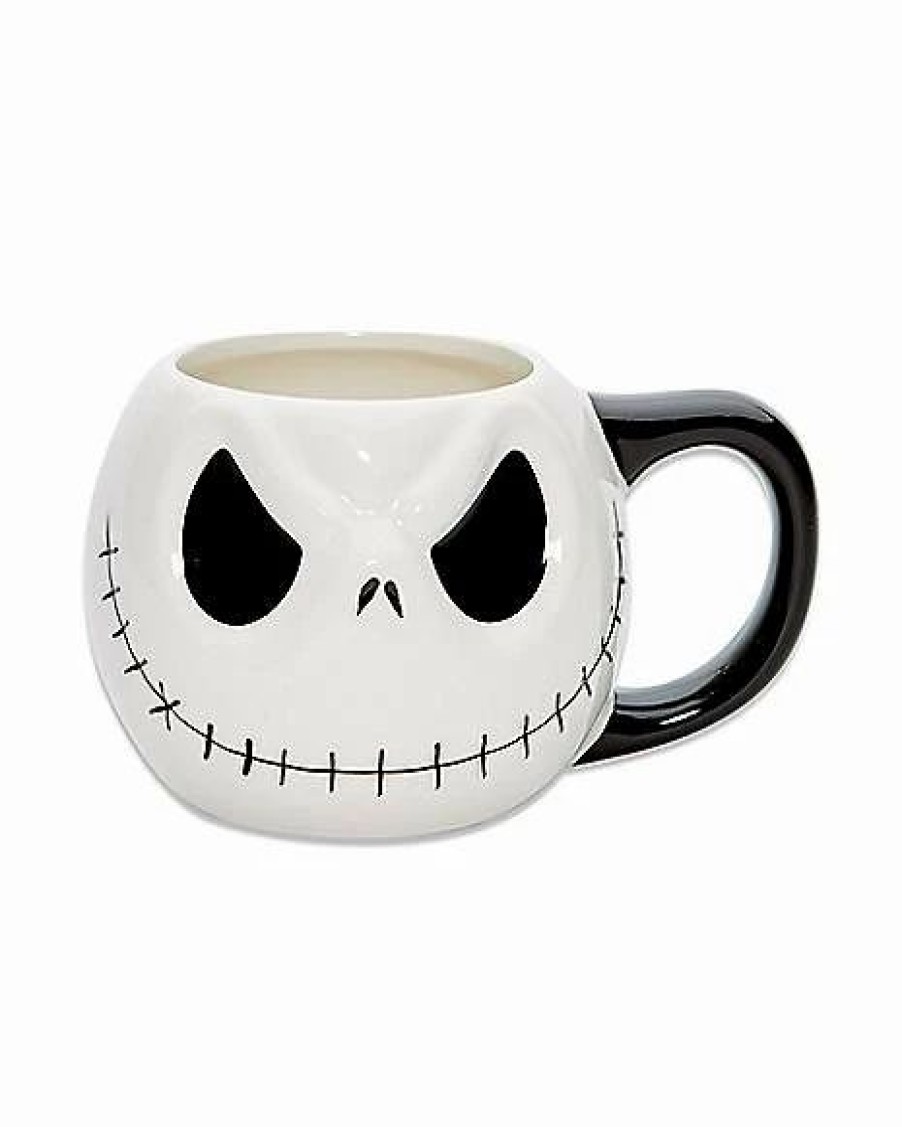 Halloween * Best Reviews Of Molded Jack Skellington Coffee Mug 20 Oz. The Nightmare Before Christmas White - Multi