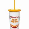 Plastic Drinkware * Discount Send Noods Maruchan Cup With Straw 20 Oz. White