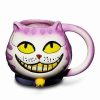 Coffee Mugs * New Striped Cat Molded Coffee Mug 20 Oz. Pink Liquid Purple Wax