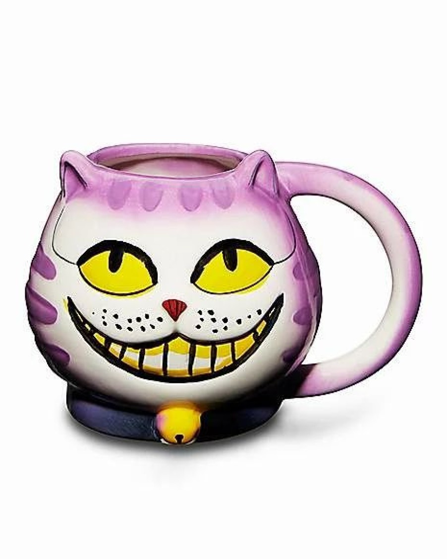 Coffee Mugs * New Striped Cat Molded Coffee Mug 20 Oz. Pink Liquid Purple Wax