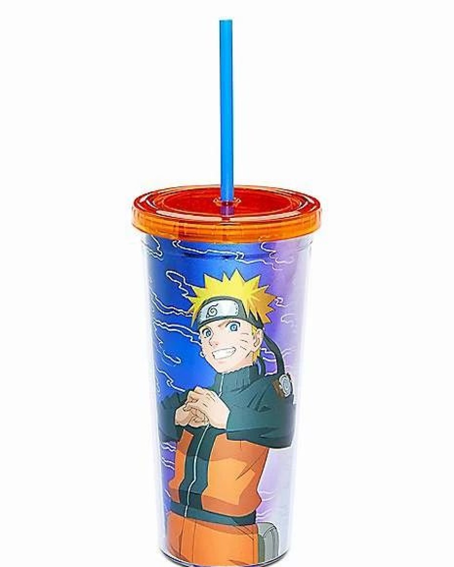 Anime * Cheap Naruto Pose Cup With Straw 20 Oz. Naruto Shippudden Blue