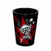 Movies * Promo Skeleton Stitch Mini Glass 1.5 Oz. Lilo & Stitch Black