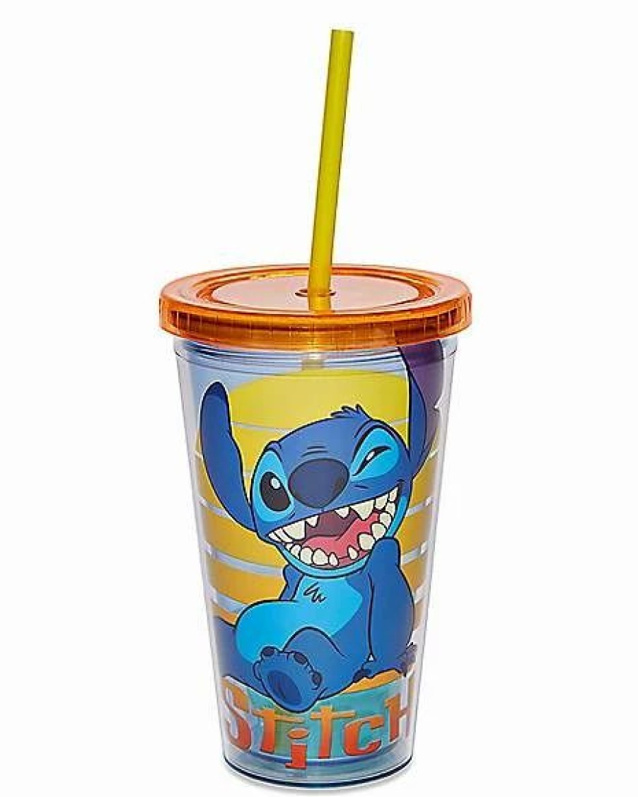 Movies * New Sunset Stitch Cup With Straw 16 Oz. Disney Multi-Color