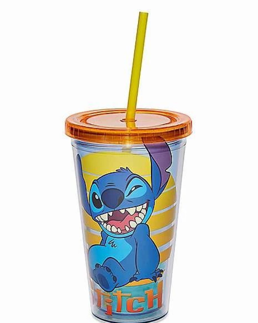 Movies * New Sunset Stitch Cup With Straw 16 Oz. Disney Multi-Color