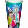 Television * Top 10 Tie Dye Rick And Morty Pint Glass 16 Oz. Multi-Color