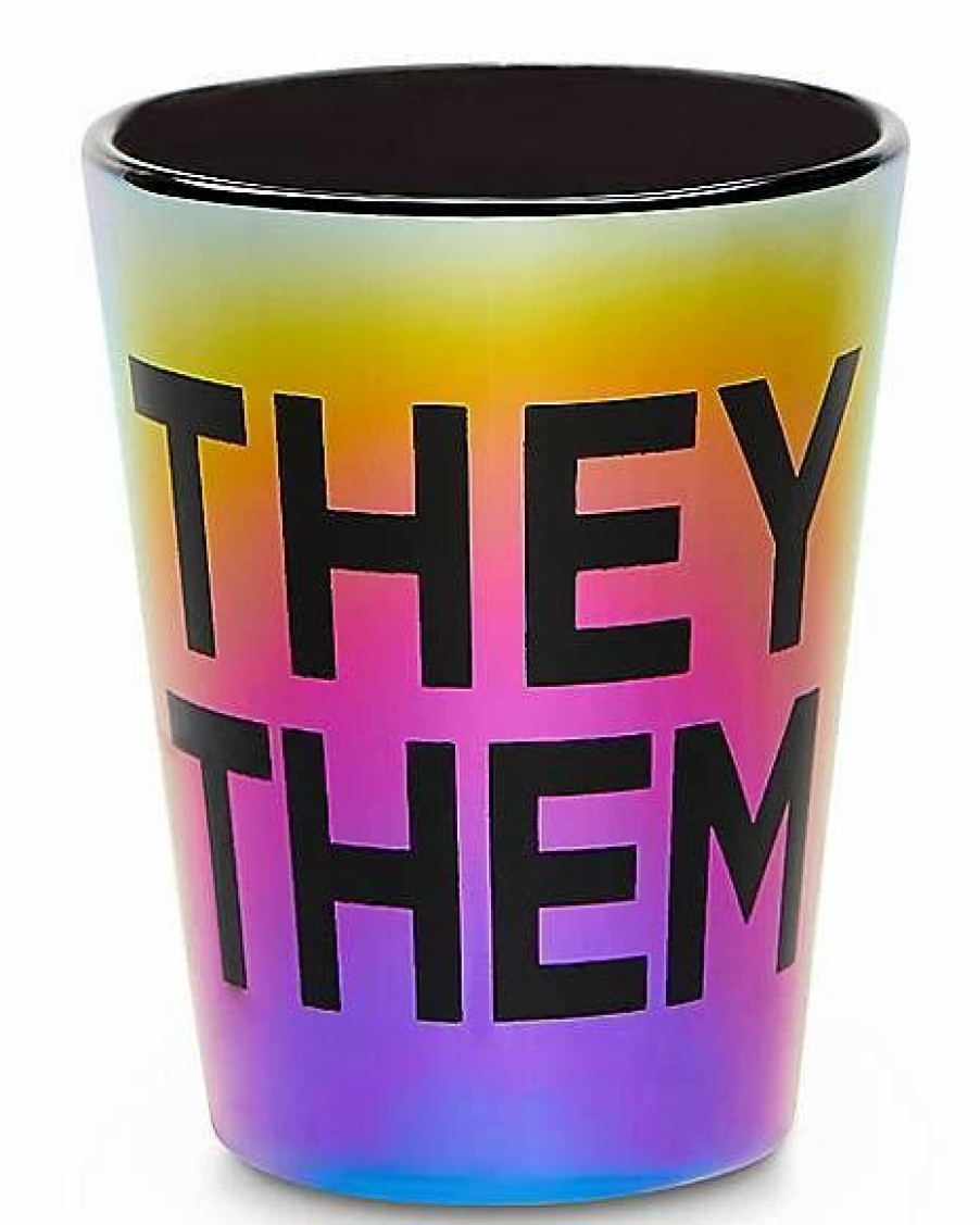 Shooters & Shot Glasses * Cheap They Them Oil Slick Shot Glass 2 Oz. Multi-Color