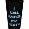 Television * Wholesale Rick And Morty Avenge My Death Pint Glass 16 Oz. Black