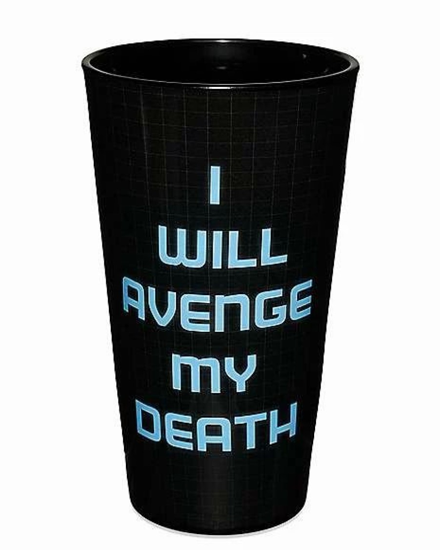 Television * Wholesale Rick And Morty Avenge My Death Pint Glass 16 Oz. Black