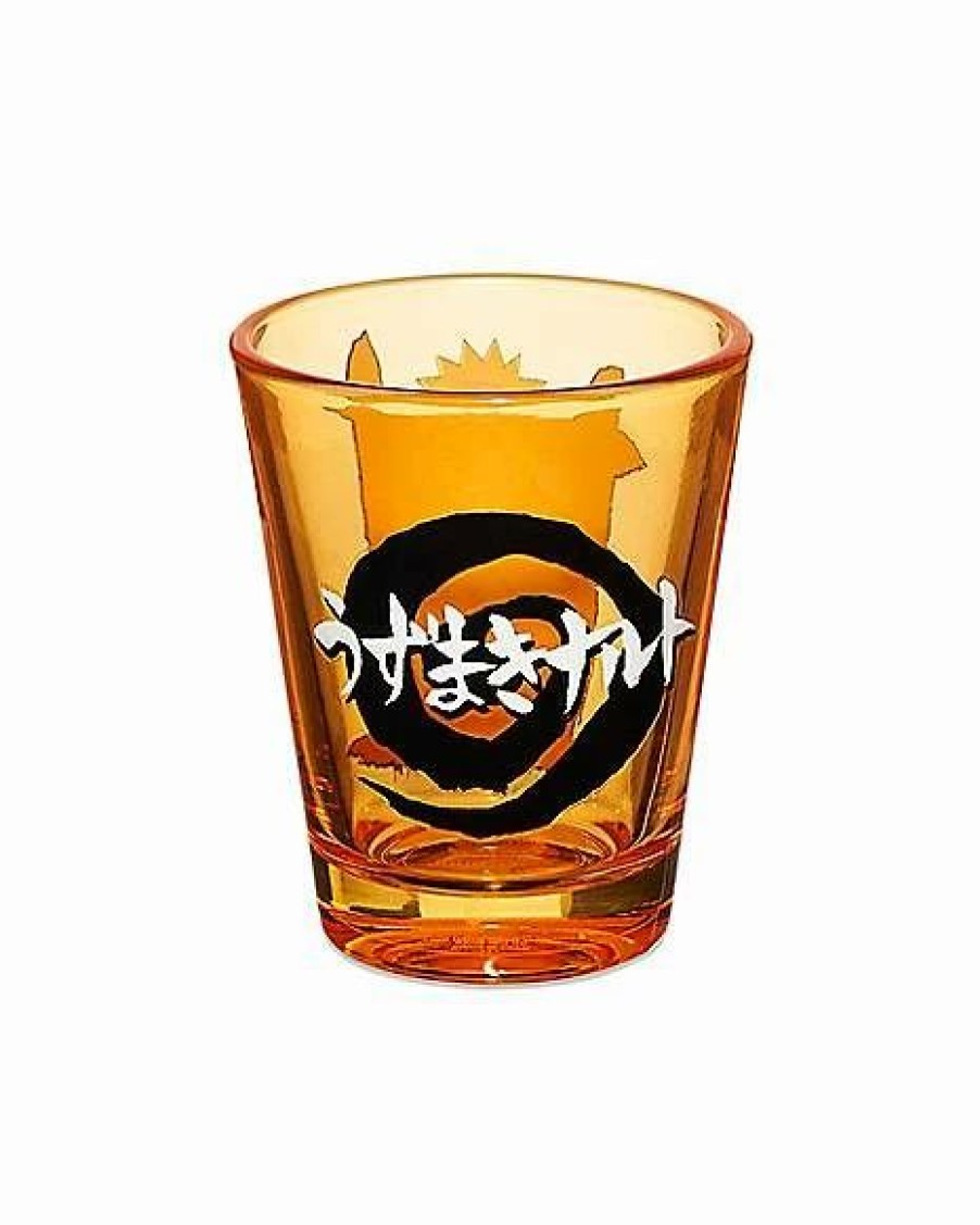 Anime * Top 10 Naruto Shot Glass 1.5 Oz. Orange