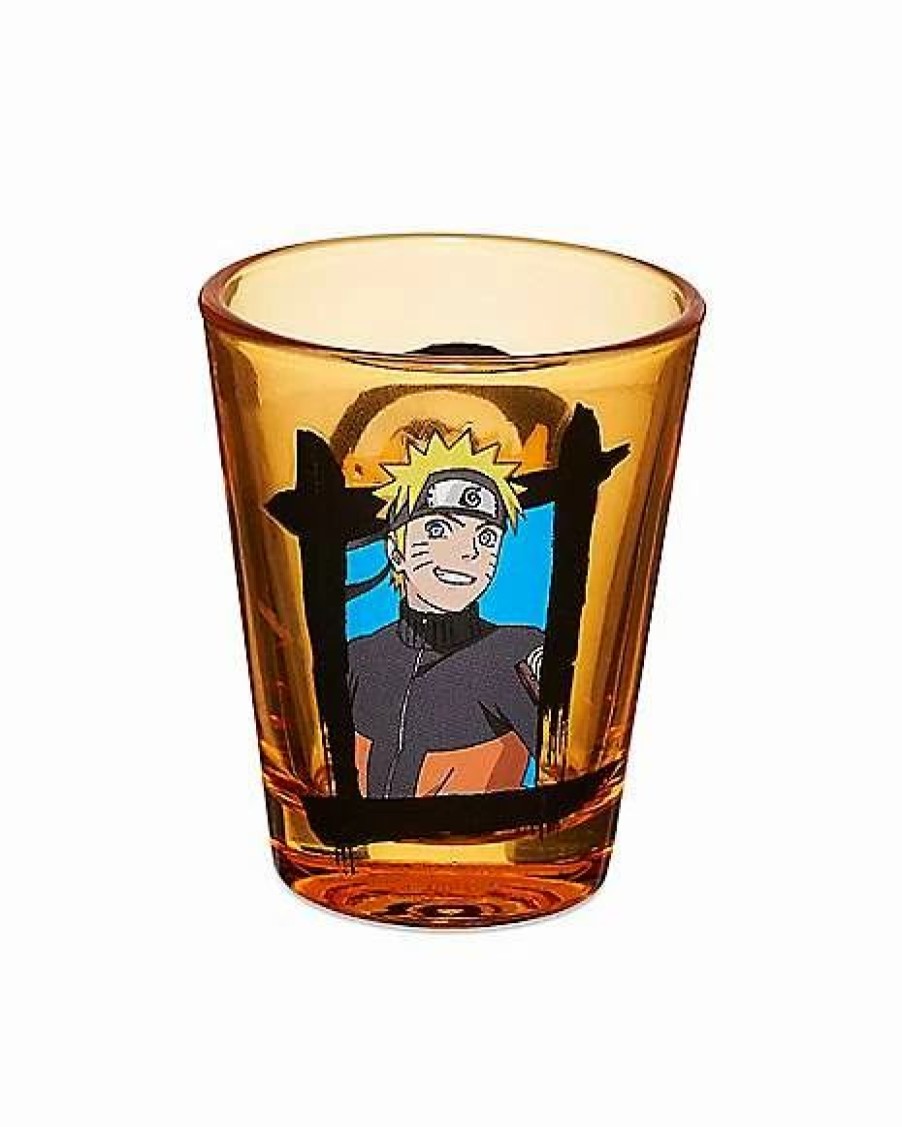 Anime * Top 10 Naruto Shot Glass 1.5 Oz. Orange