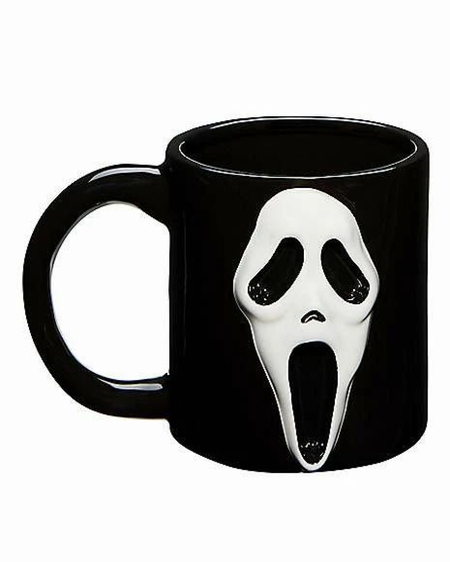 Christmas * Wholesale Molded Ghost Face Coffee Mug 16 Oz. Black