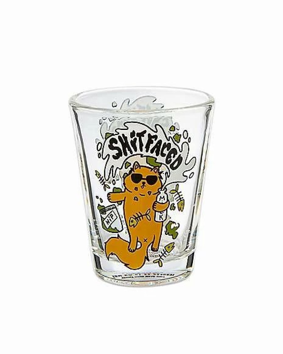 Shooters & Shot Glasses * Cheapest Shitfaced Cat Shot Glass 2 Oz. Clear