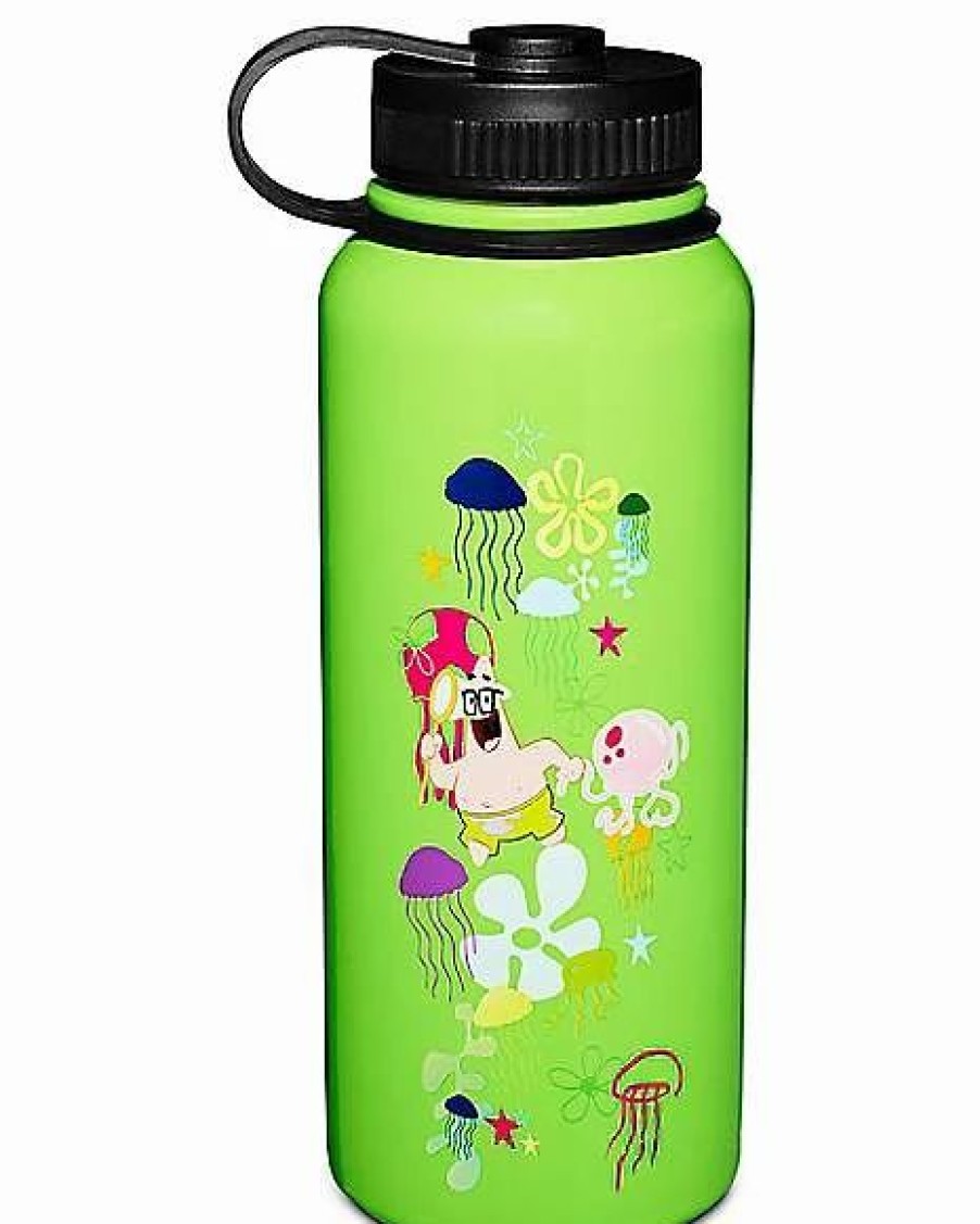 Television * Cheap Jellyfishing Spongebob Squarepants Water Bottle 34 Oz. Green