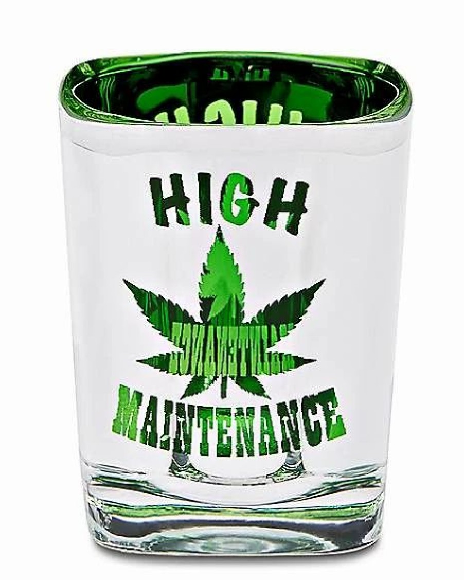 Shooters & Shot Glasses * Discount Leaf High Maintenance Shot Glass 2 Oz. Silver