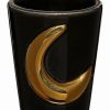 Christmas * Outlet Gold Crescent Moon Shot Glass 2 Oz. Black