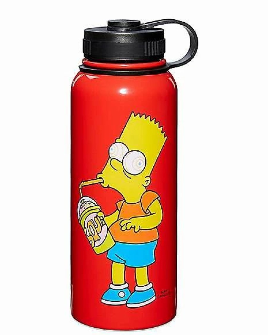 Television * Discount Bart Simpson Squishee Water Bottle 32 Oz. The Simpsons Red