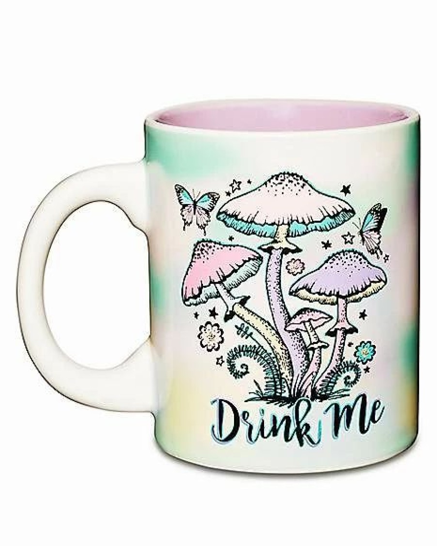 Christmas * Brand New Drink Me Butterfly Mushroom Coffee Mug 20 Oz.