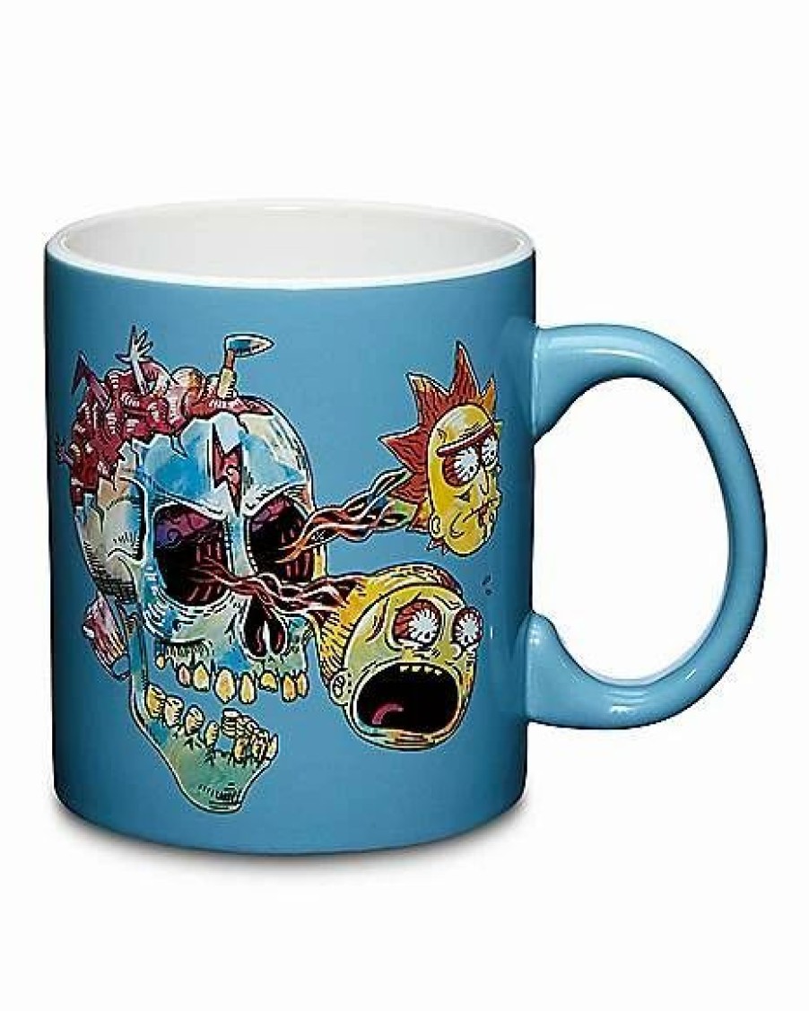 Television * Best Sale Rick And Morty Eyeballs Coffee Mug 20 Oz. Blue