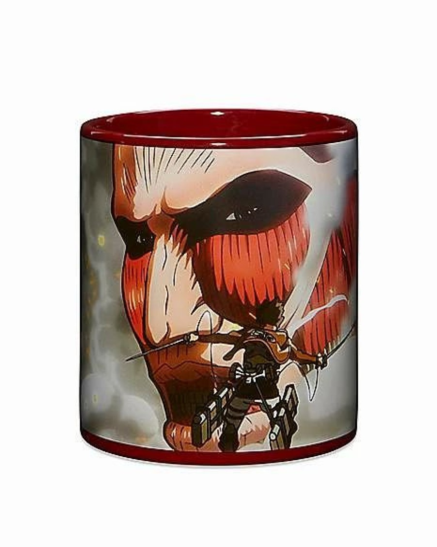 Anime * Deals Evil Eye Titan Coffee Mug 20 Oz. Attack On Titan Red