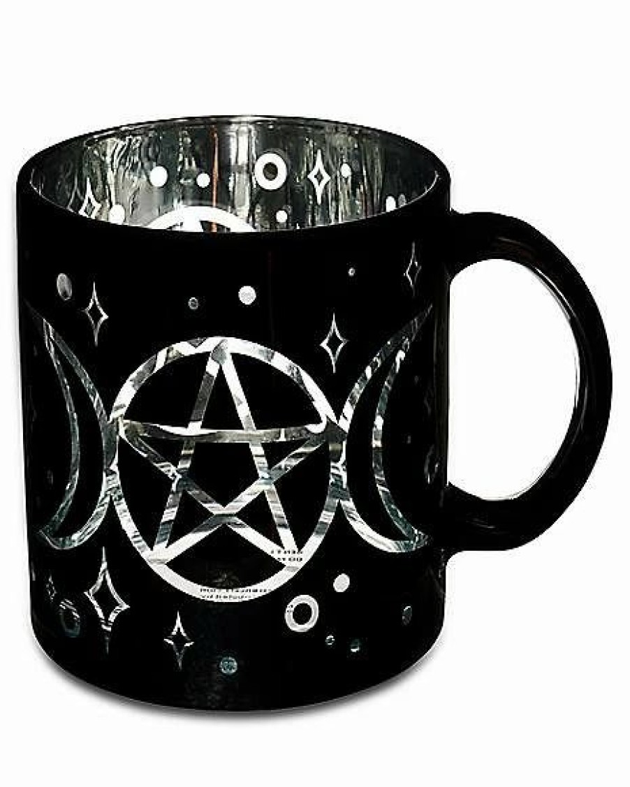 Coffee Mugs * Best Sale Monochrome Celestial Coffee Mug 20 Oz. Black And Silver